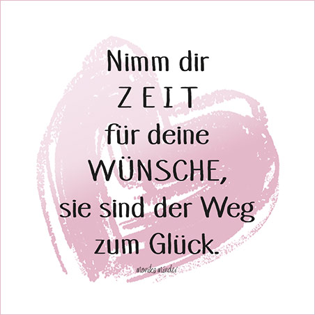 rosa Herz mit Spruch