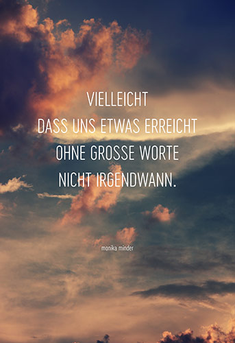 Himmel-Wolkenbild mit Spruch