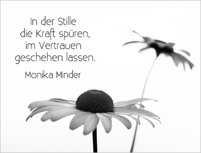 Blumenbild mit Spruch