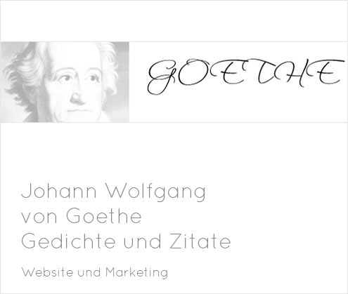 Website 
    Design von Goethe Gedichte und Zitate
